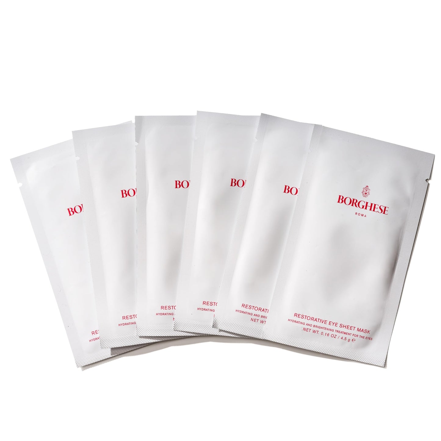 Borghese Restorative Eye Sheet Masks - Nourishing and Brightening Under Eye Treatment Masks, 6 Pairs