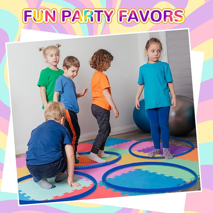 2 Pcs Toy Hoop Exercise Hoop Detachable Adjustable Plastic Toy Ring Playground Equipment for School Colored Circles Exercise Ring for Teens Dog Agility Equipment(Royal Blue,23 Inch)