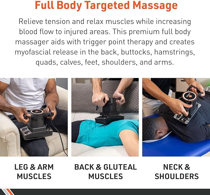 Body Sport Therapeutic Variable Speed Professional Vibrating Massager for Pain & Aching Muscle Relief – High-Powered, Effective, Chiropractic Myofascial Release Tool & Trigger Point Therapy
