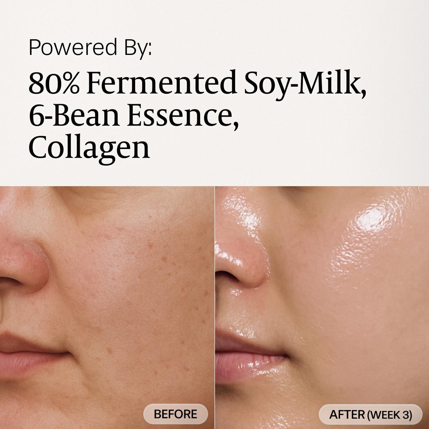 aruen TOFU COLLAGEN CREAM 80 | Skin Tightening | 80% Fermented Soy Milk + Niacinamide + Bean Essence | Korean Glass Skin Moisturizer | Slime Texture Milk Jelly | Fragrance-Free & Vegan (1.69 fl.oz)