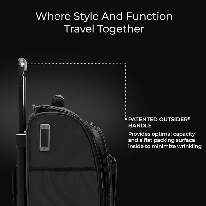 Briggs & Riley Cabin Spinner - Carry On Luggage for Travel, Suitcases with Wheels, Softside Rolling Bag for Men & Women, Fits Under Plane Seat, Telescoping Handle - ZDX Collection, Black