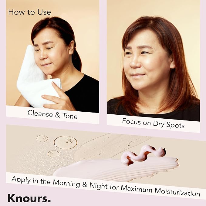 Knours Korean Cycle-Conscious 3 M's One Perfect Youth Cream | Women's Wellness | Niacinamide + Shea Butter | Clean Beauty | Sensitive, Dull, Aging Skin | Vegan | EWG Verified | 50ml/1.69oz