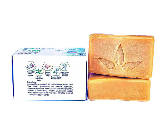 Sorion Soap for Face and Body - Bar Soap to Smooth and Comfort Dry, Itchy, Flaky Skin with Coconut Oil, Turmeric, Pala Indigo Essential Oils Soap Bar