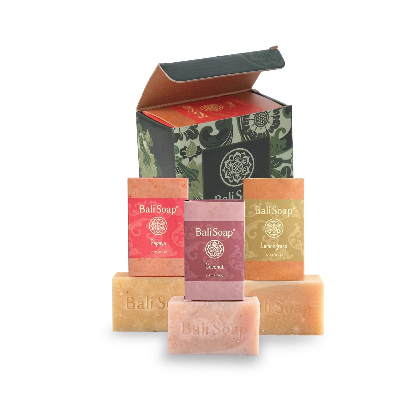 Bali Soap 3-Pack Handmade in Bali, Natural Cold Processed Bar Soap for Daily Use with Plant-Based Oils, Purifying & Refreshing, Vegan