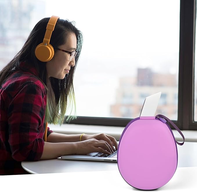 Comecase Universal Headphone Case Comepatible with JBL/for Beats/for Sony/for Bose/for Apple AirPods Max Over Ear Headphone and More, Travel Carrying Box for Bluetooth Wireless Headset -Purple