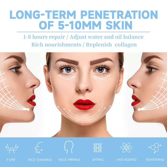 Felico V Line Lifting Mask, 5 Pcs V-Shaped Face Mask, Hydrogel Collagen Mask with Aloe Vera, Neck Tightening Tape Patch Jawline Contour Firming Band, Creating V-shaped Face Full of Vitality