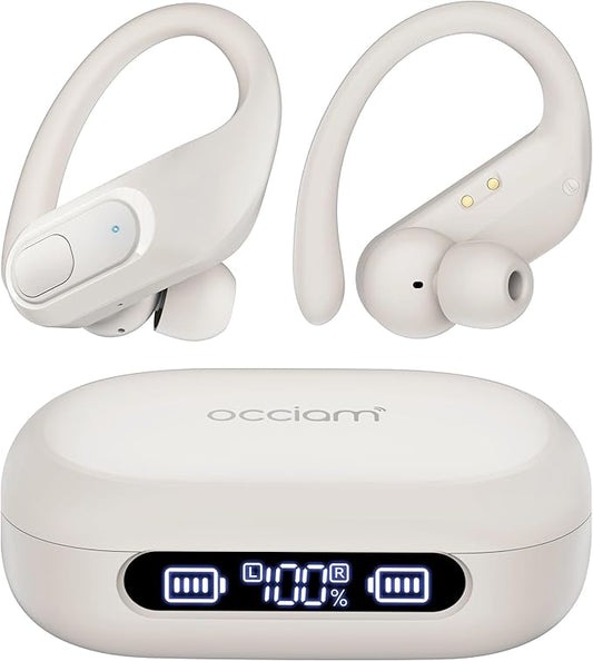 AI Translation Earbuds Real Time, 164 Language Translator Earbuds, 96H Playtime Translation Headphones, Noise Canceling, Audifonos Traductores Inglés Español for Business Meeting Travel White