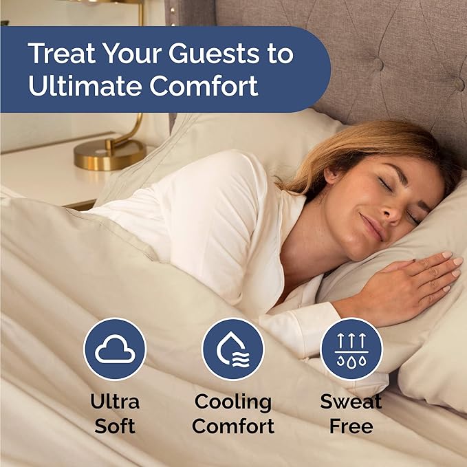 Bulk Case Pack of 12 Sheet Sets - (12) Complete Queen Size Sheet Sets with Deep Pockets - Wholesale Bulk Bedding for Hotels, Spas & Airbnbs - Breathable, Cooling, Soft & Wrinkle Free - (Queen, Wheat)