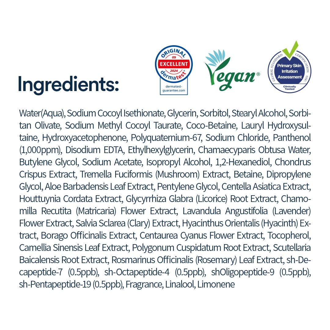 ANOTHERFACE PEPTATHENOL™ Aqua Balance Cleansing Foam 5.07 Fl. Oz., Peptied, Panthenol, Daily Low pH Facial Deep Cleanser, Hydrating Bubble Foam, Korean Skin Care, Mild for Sensitive Skin, Vegan