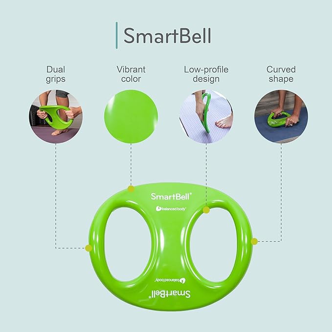 Balanced Body SmartBell Ergonomic Two-Handed Pilates Exercise Weight, Pilates Dumbbell, Exercise Equipment for Home Gym or Pilates Studio Use