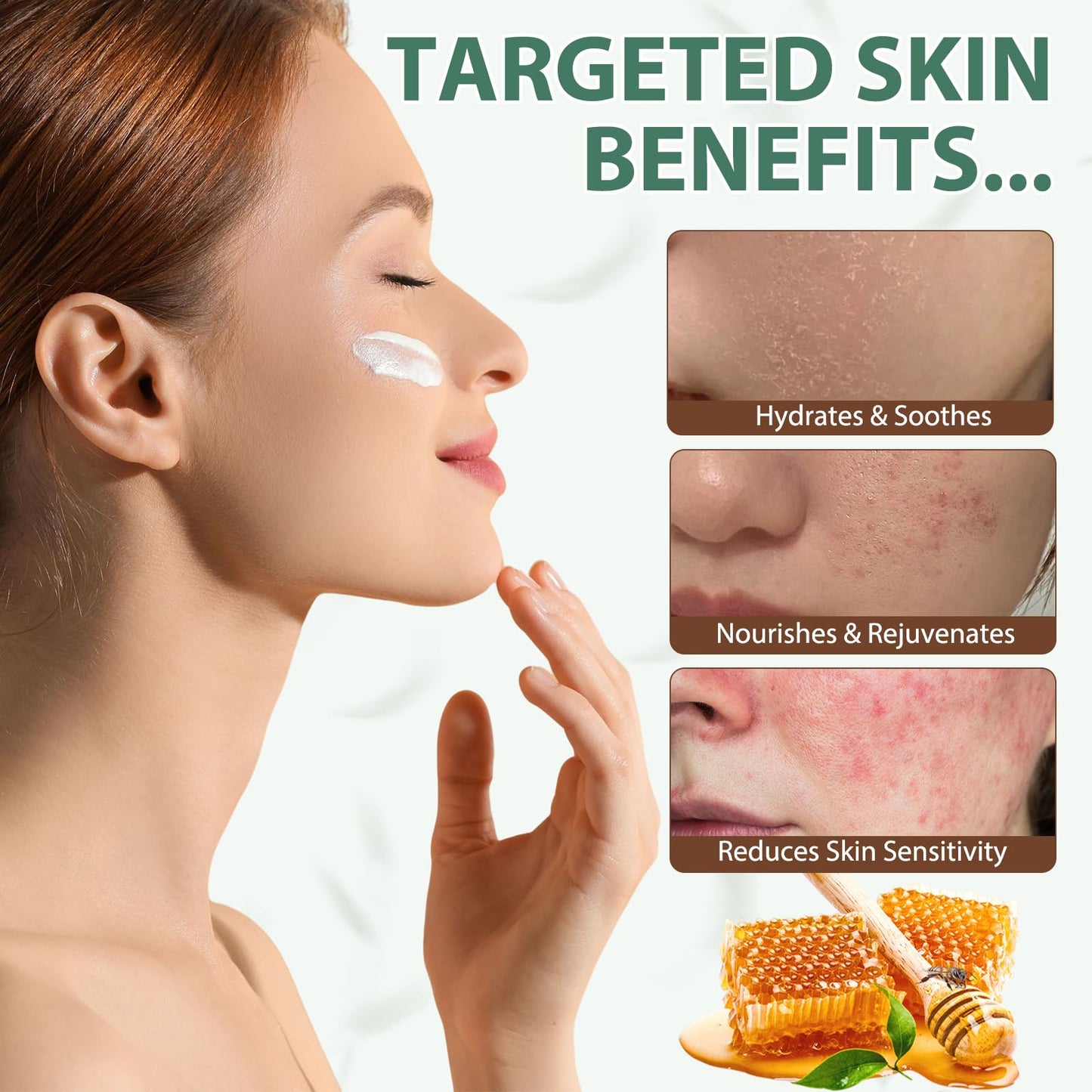 Beef Tallow for Skin, Tallow and Honey Balm, All Natural Moisturizer Hydrates and Nourishes the Skin, Deeply Moisturizing for Face & Body, Organic Grass Fed Whipped Beef Tallow & Honey Beeswax-4.2 Oz