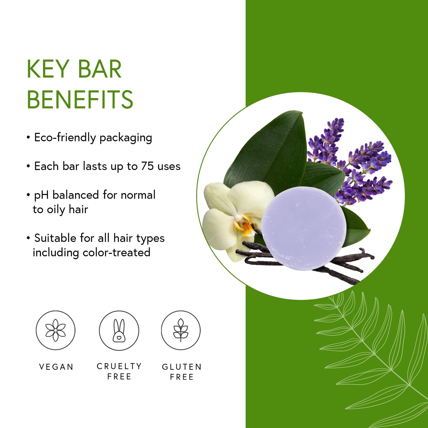 Honeybee Gardens Conditioner Bar, Lavender Vanilla, Eco-Friendly, Nourishing, For All Hair Types, 2.3 oz