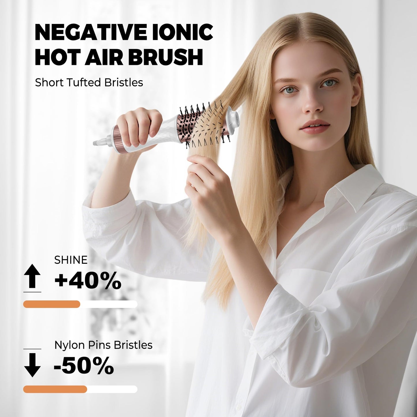 Mini Travel Hair Dryer Brush Blow Dryer Brush in One, Small Hot Air Brush Compact Brush Blow Dryers for Women, Portable One Step Volumizer,Straightener,Styler,100-120V