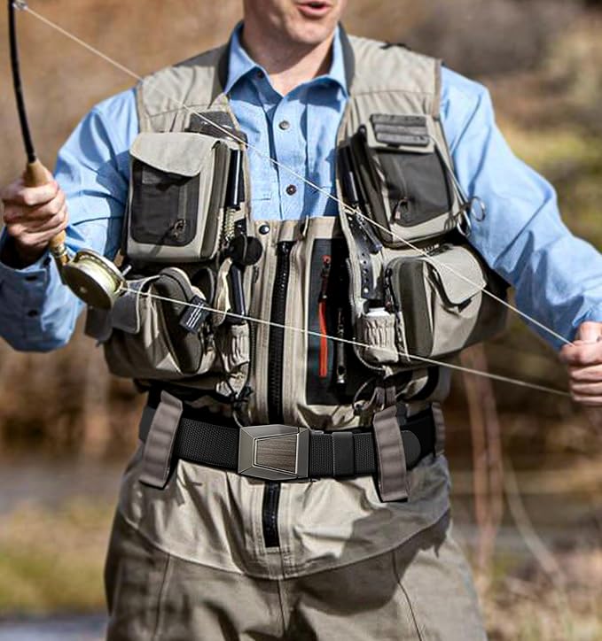 BULLIANT Men Belt 2 Pack,Nylon Web Holster Belt Stretch for Gift Men Outdoor Work Sports Hunting Hiking,Quick Release