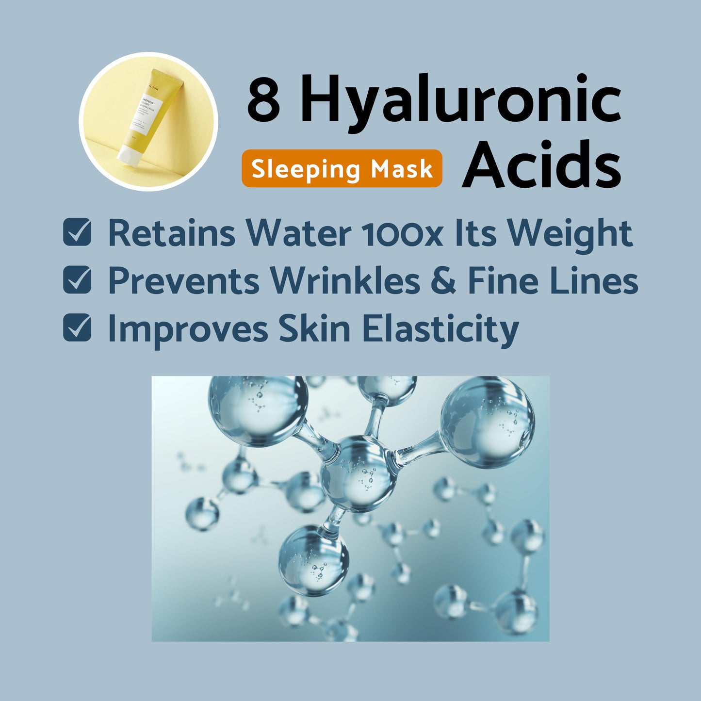 iUNIK Propolis Vitamin Eye Cream Set (Eye Cream 1.01 fl.oz. & Mini Serum 0.51 fl.oz.) - Featuring Propolis Extract, Idebenone, Buckthorn