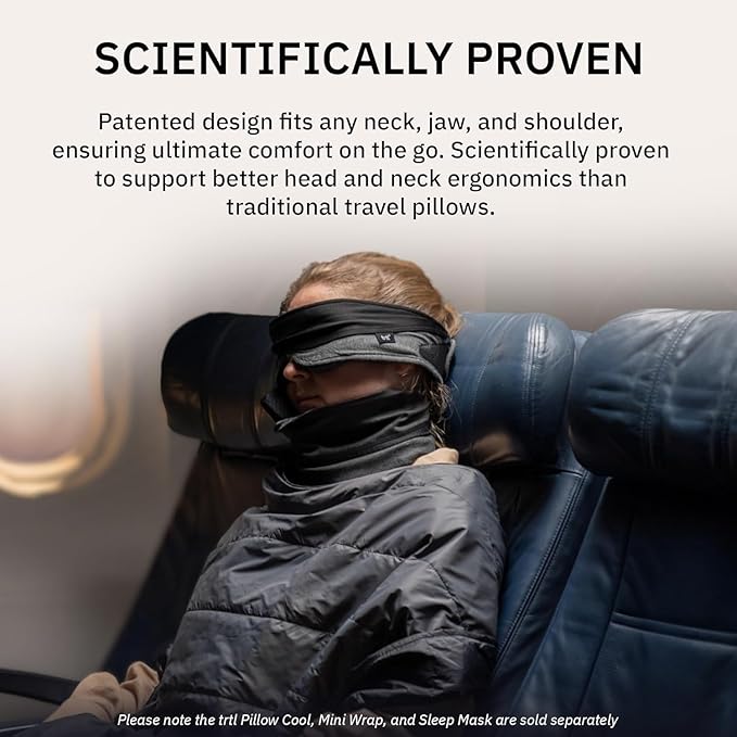 trtl Pillow - Scientifically Proven, Super Soft Neck Support Travel Pillow - Lightweight and Machine Washable - Ergonomic Design for Traveling on Airplanes, Cars, and Trains - Coral