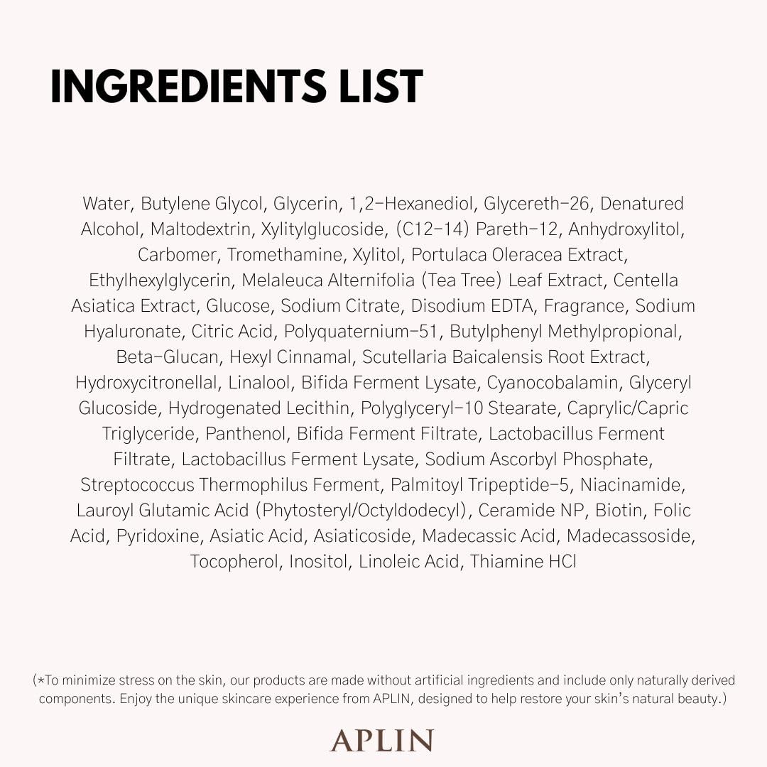 APLIN Pink Tea Tree Synergy Serum 30mL/Skin Moisturizer/Facial Moisturizers/1.01 Fl. Oz, CICA, Hyaluronic Acid and Niacinamide, Korean Skin Care, Hydrating