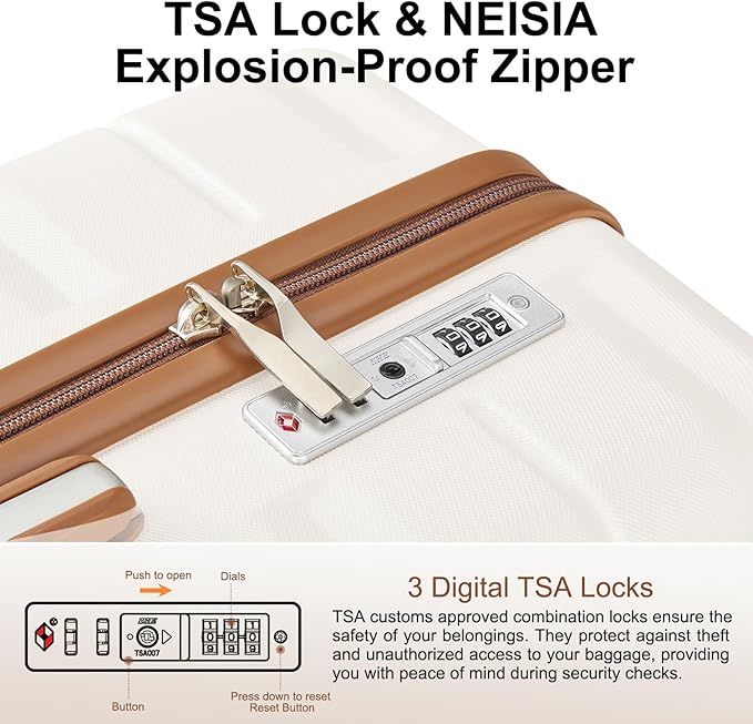 Carry On Luggage Set 22x14x9 Airline Approved， Expandable Hard Shell Suitcase with Spinner Wheels TSA Lock，3 Piece Lightweight Travel Luggage (Navy)