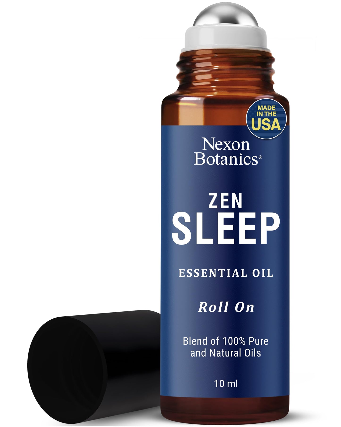 Zen Sleep Essential Oil Roll-On 10 ml - Calming Blend for Serenity & Deep Sleep - Easy-to-Use Roller Ball - Nexon Botanics