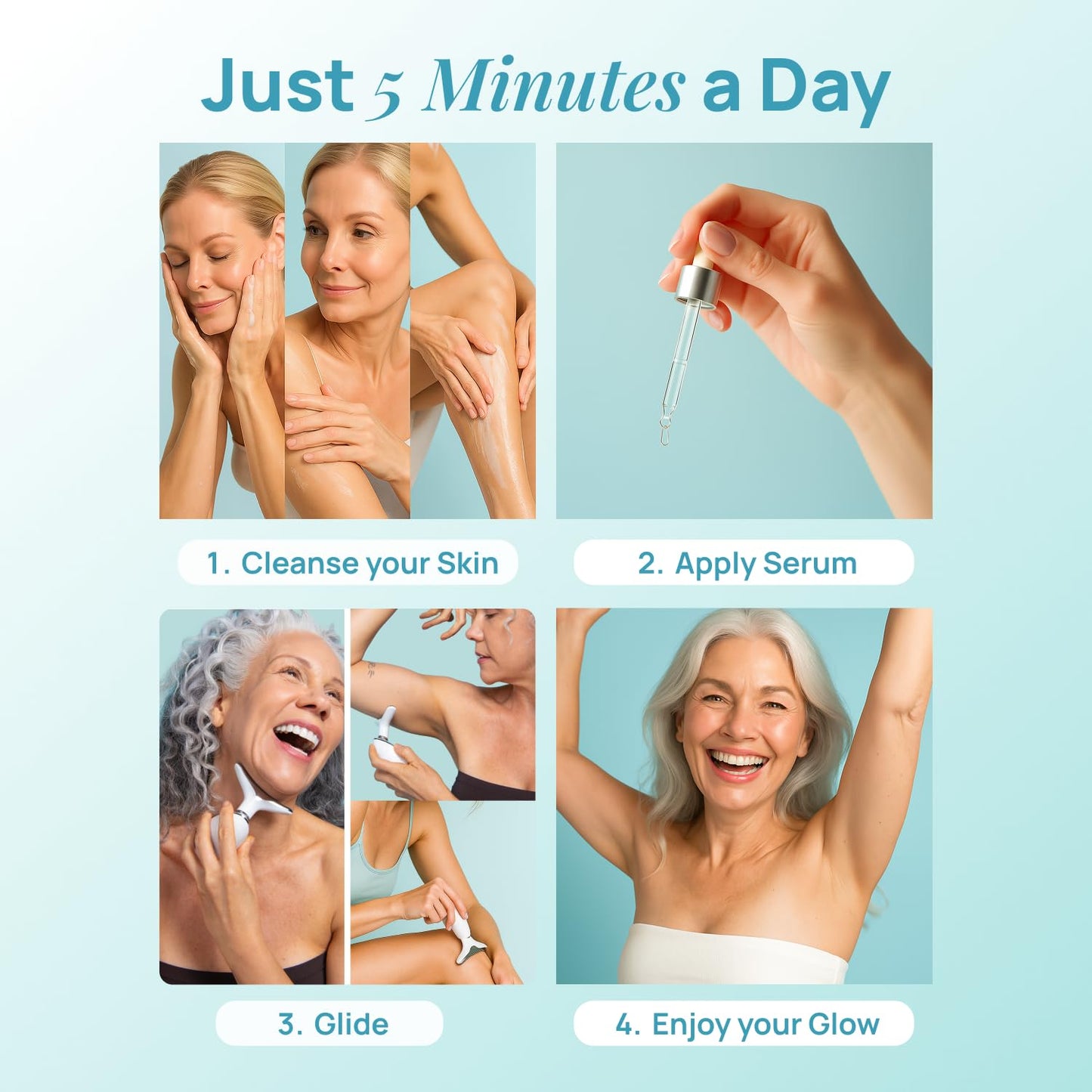 MyDermaDream MyoGlow & Niacinamide Serum & NoTox Serum - Total Body Skin Tightening and Lifting Device for Face, Neck, Arms, and Legs