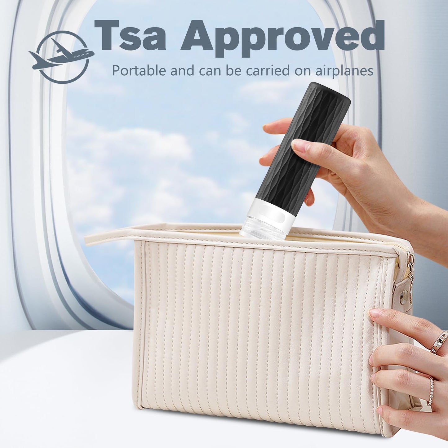 YEALIFE Travel Bottles for Toiletries, TSA Approved 3.4oz Travel Size Containers, BPA Free Leak Proof Silicone Traveling Bottles, Refillable Travel Essentials Kits for Shampoo Conditioner(4 Pack)-A