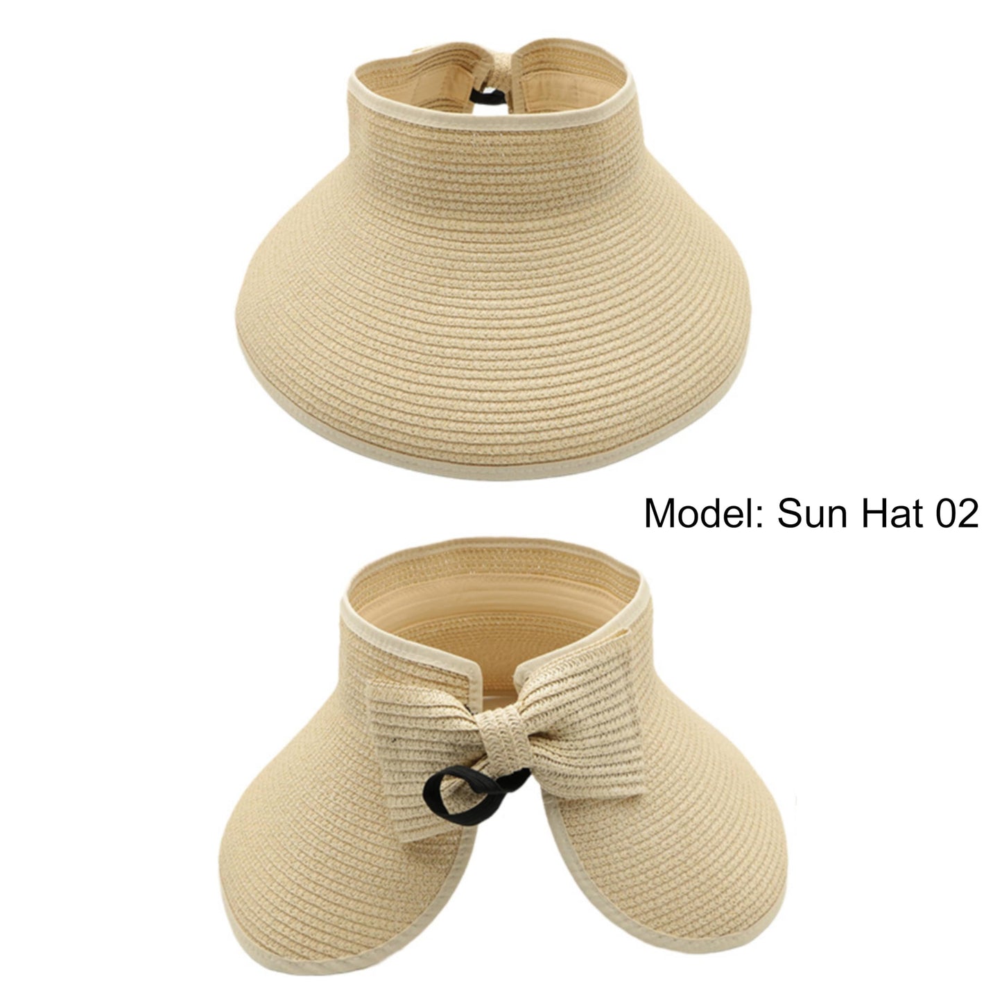 Hzcigav Ultimate UV Protection UPF Women’s Sun Visor Hat - Wide Brim, Lightweight, Breathable, Roll-Up, Foldable, Packable, Adjustable, Straw Sun Hat UPF 50+, Stylish Beach Accessory for Women