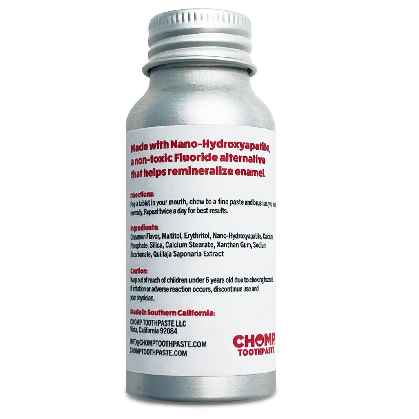 Chomp Super Whitening Toothpaste Tablets with Nano Hydroxyapatite