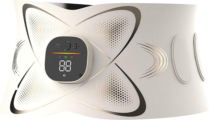 Abs Sculptor, Ab Toning Belt with Heating Pad for Stomach Cellulite Removal Fat Burning, ab Toner Machine for Belly Exercise Smooth & Firming, Lower Back Massager for Pain Relief Women Men Unisex