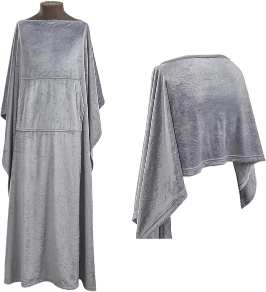 Commollis 2-in-1 Travel Blanket & Pillow for Airplane, Car, Train - Warm Compact Flight Blanket with Luggage Strap & Backpack Clip, Machine Washable, All-Season Use