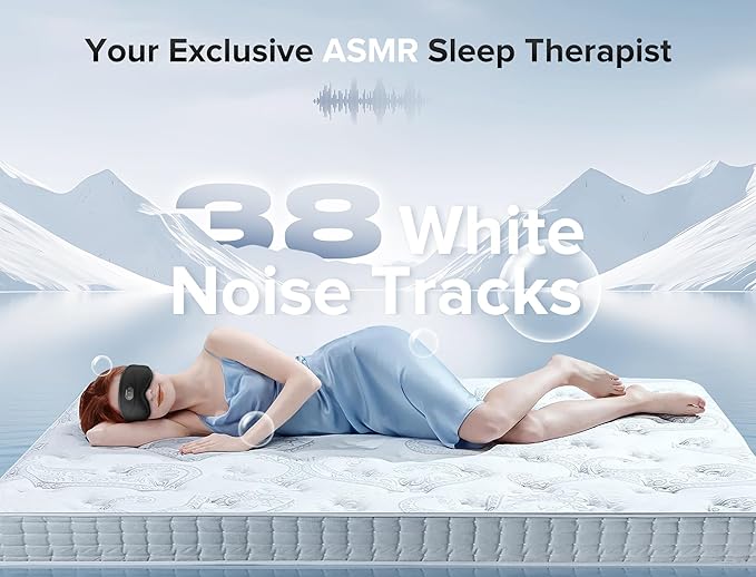 TOPOINT Sleep Mask with Bluetooth Headphones, 3D Eye Mask for Sleep Headphones with White Noise, Total Blackout, 5.4 Bluetooth, Timer, 15 Hours for Women Men, Travel, Meditation, Nap, CPAP Users