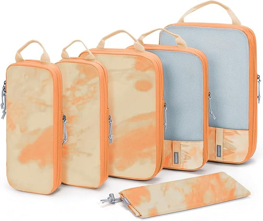 BAGSMART 6 Set /4 Set/2 Set Compression Packing Cubes for Travel, Lightweight Luggage Organizer Bags, Durable Space Saver Bags Travel Essentials