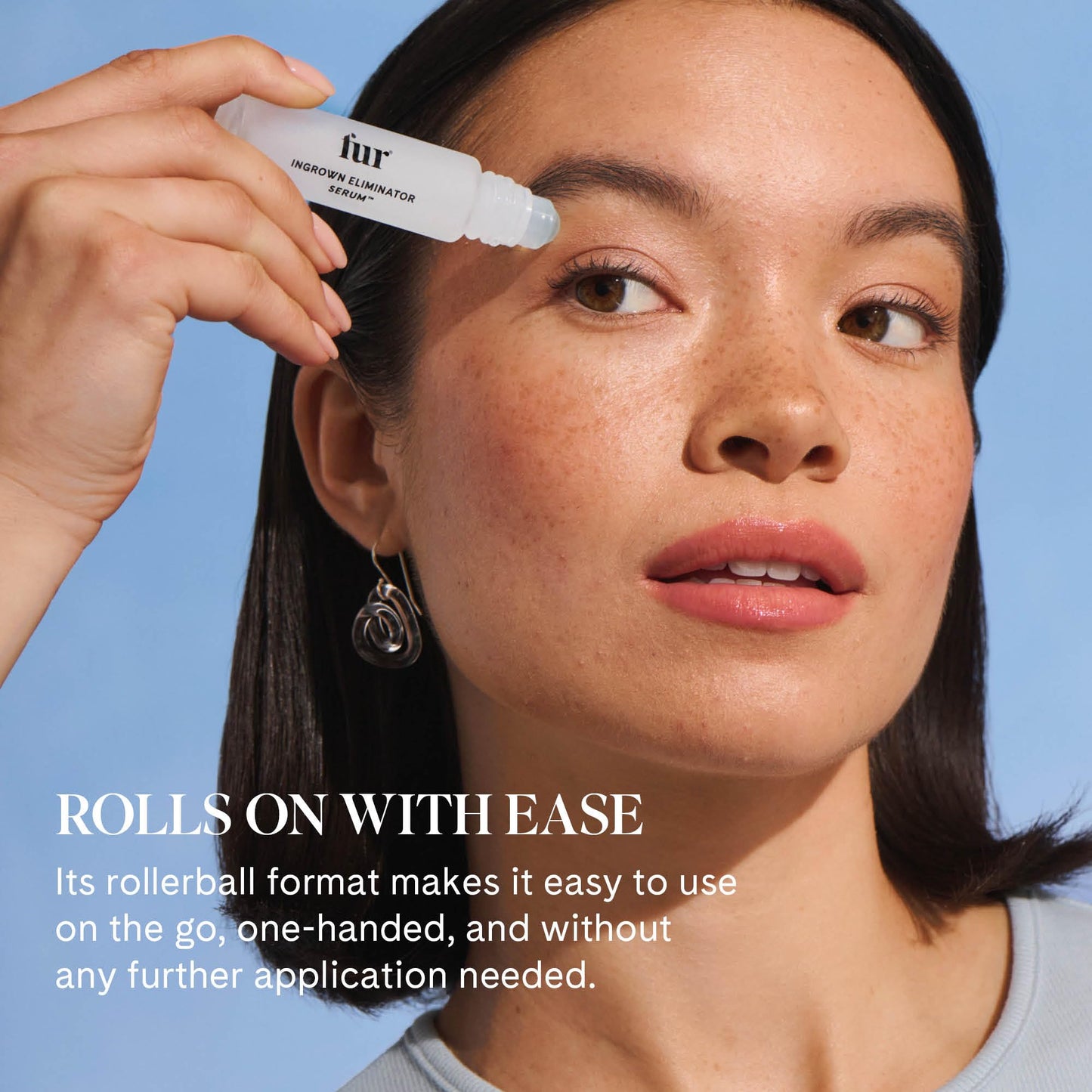 Fur Ingrown Eliminator Serum Rollerball Travel Size - Powerful Ingrown Hair Treatment Serum With AHAs and BHAs to Treat and Prevent Ingrown Hairs and Bumps, Hydrates and Soothes Irritated Skin - 10 ml