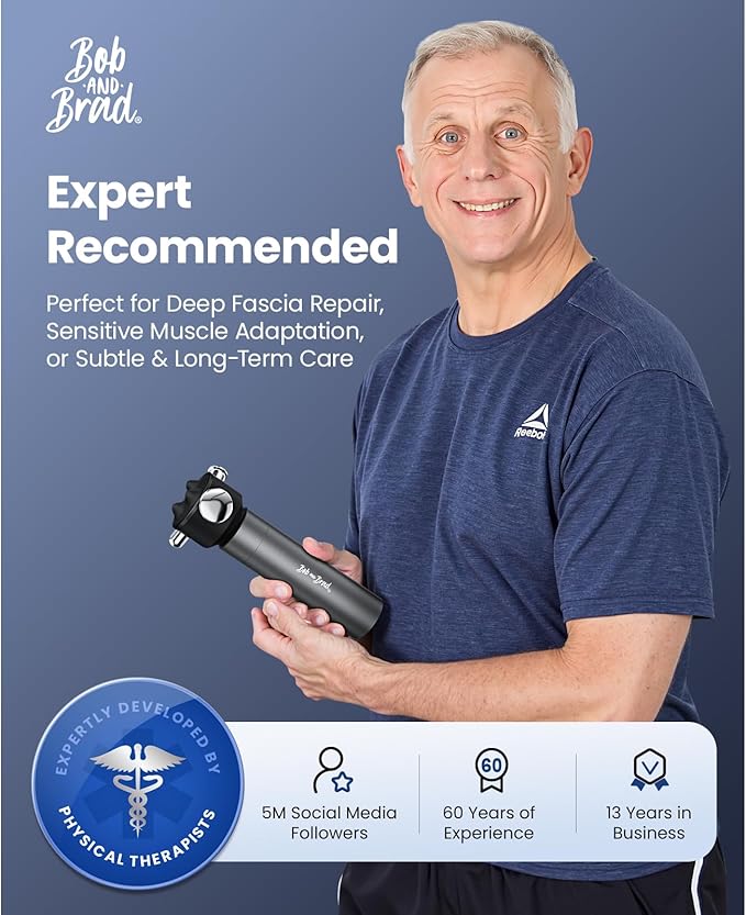 BOB AND BRAD VibeFlow Vibration Therapy Massager, FSA Eligible/HSA Eligible, 116Hz Muscle Massage Gun Deep Tissue for Pain Relief, Portable Handheld Massage Gun for Full Body Trigger Point, Ideal Gift