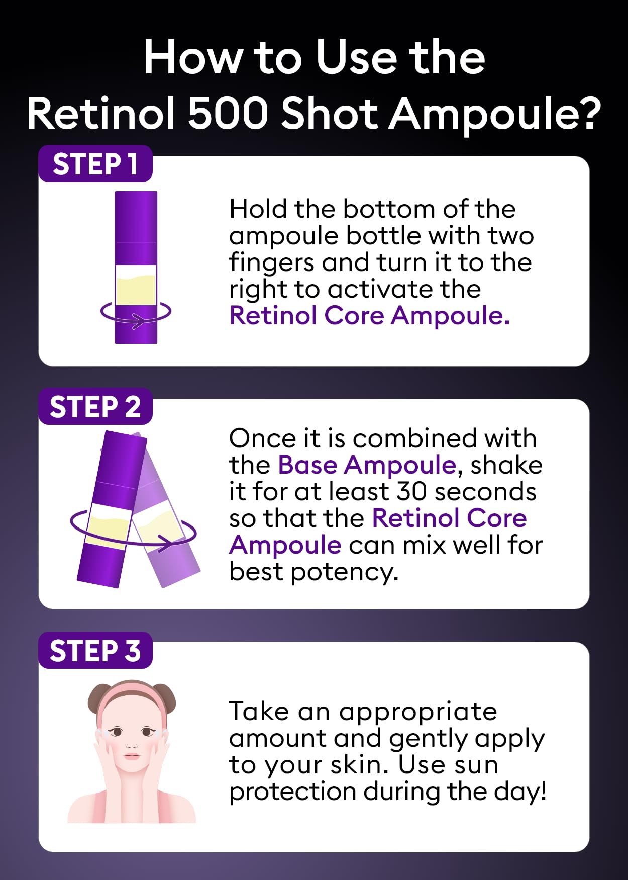 MISSHA Time Revolution Night Repair Retinol Intensive Ampoule 0.33 Fl oz - Advanced Korean Facial Serum for Skin Barrier Strengthening, Improved Elasticity, Radiance, Overnight Moisturization