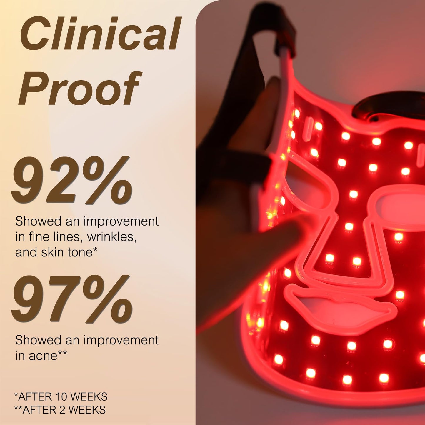 Avorla Beauty LED Light Mask -infrared light therapy red light therapy led facial light Photons Facial Skin Care Wrinkle reduce anti-acne facial light acne treatment beauty device