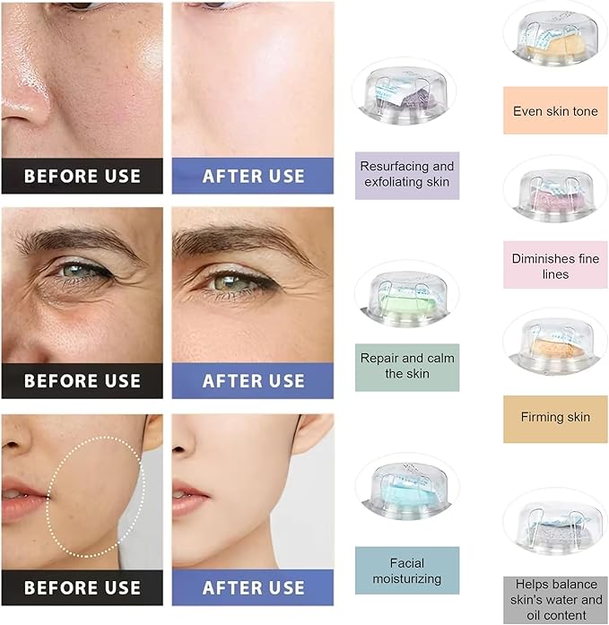 7 Set Facial Serum Pods Kit for CO2 Oxygen Facial Machine, Beauty Salon and Home Spa Day, Facial Pods Set, 6 Pods+6 Prime Gel+6 Serum, Radiant, Detoxifying, Control Oil, Hydrating, Rejuvenate, Firming