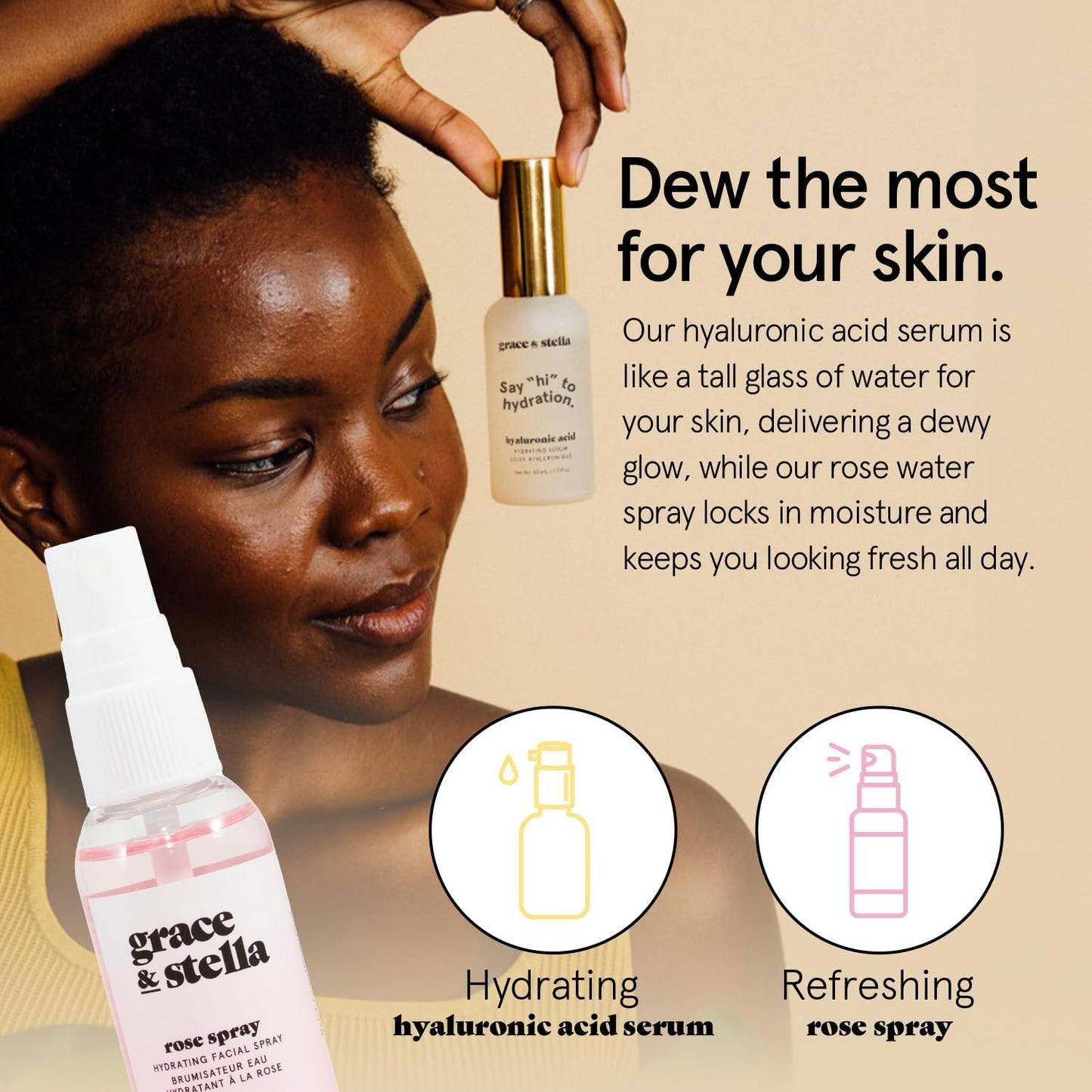 grace & stella Award Winning Skin Care Set - Gifts for Her - Travel Essentials with Under Eye Masks, Serum, Cleanser, Lip Balm - Birthdays, Bachelorette, Bridesmaids, Teen Gifts - Vegan Self Care