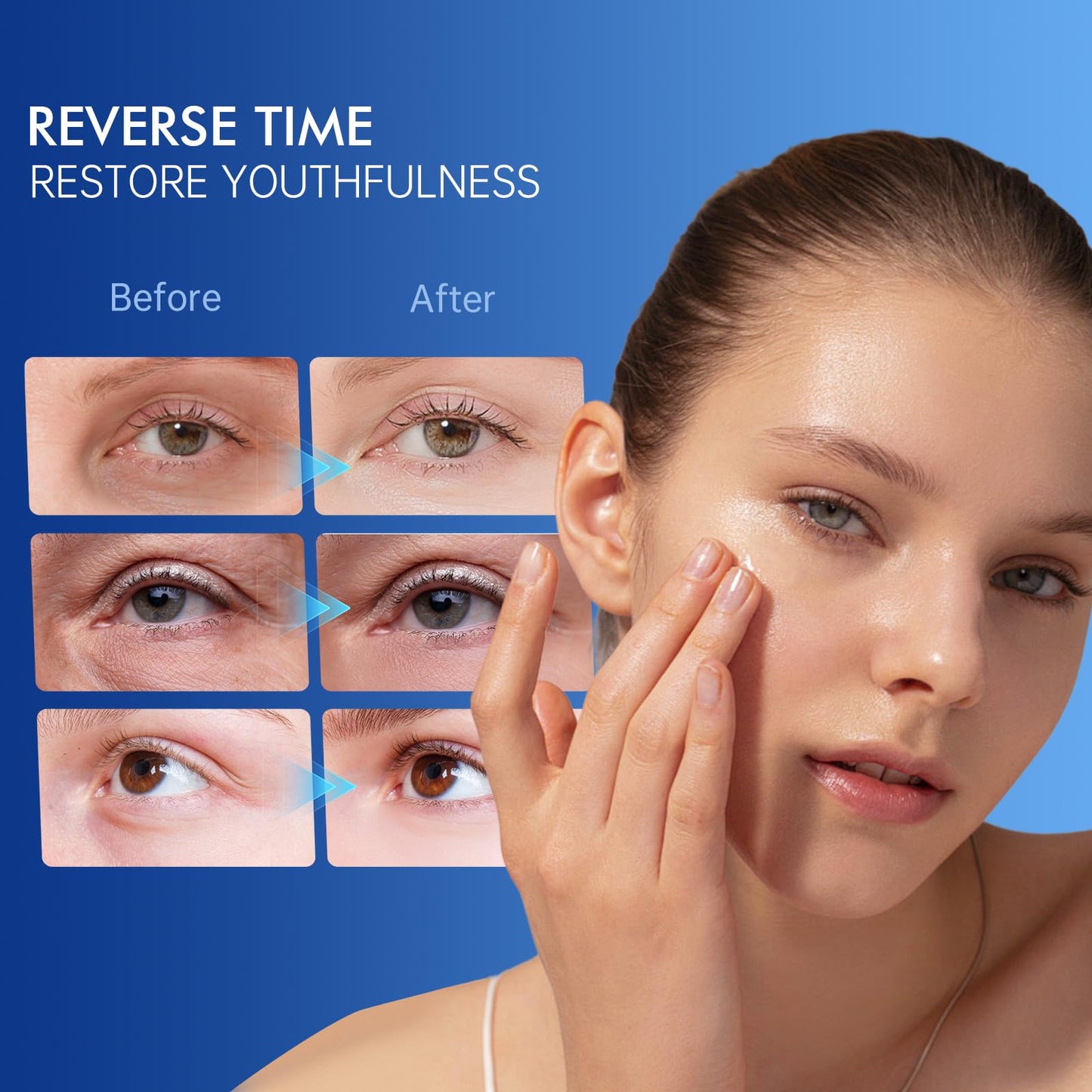 6% Caffeine Eye Cream for Dark Circles - Rapid Wrinkle Repair, 1% Retinol Eye Serum for Under Eyes Bags, Anti-Aging Eyes for Men and Women 0.68 fl. oz