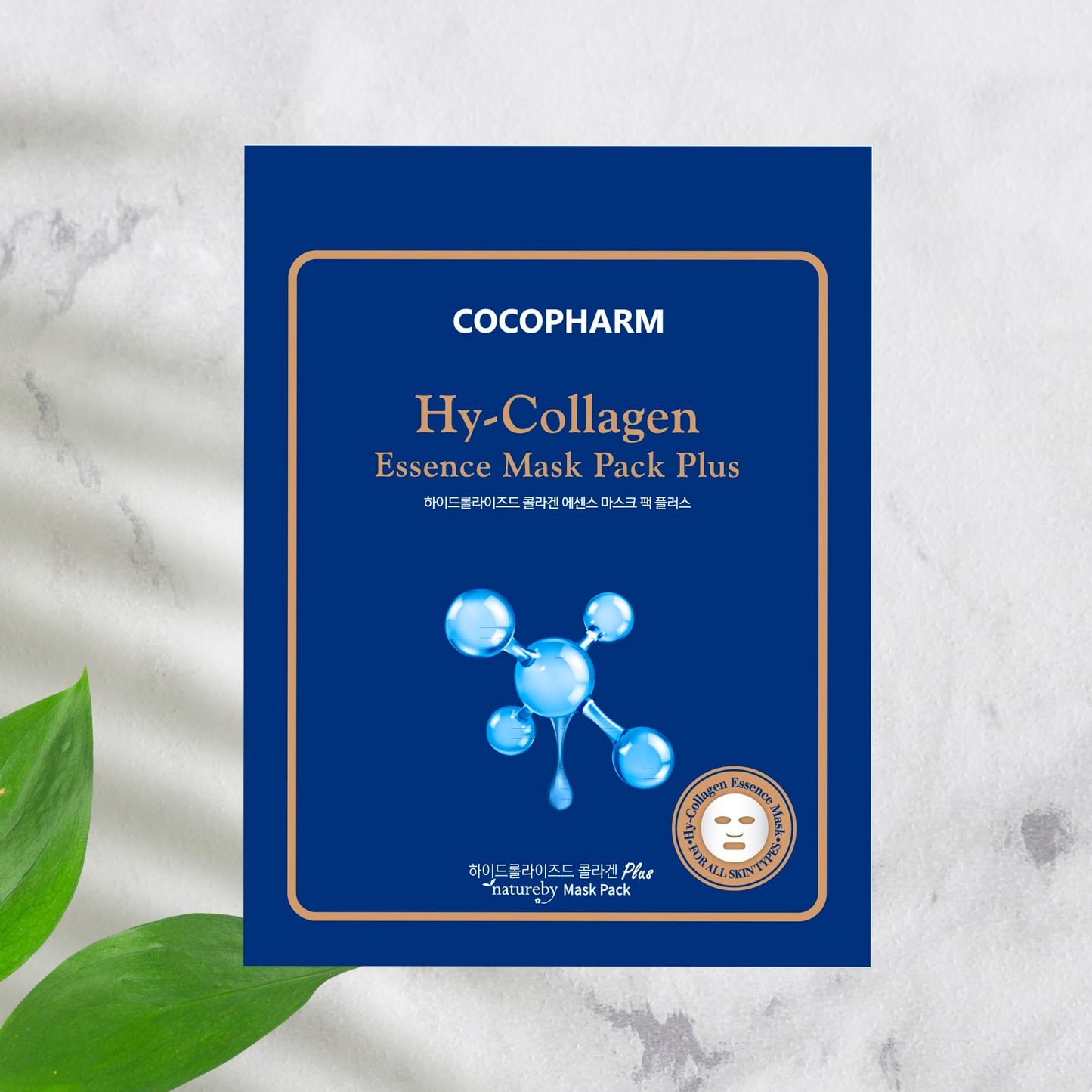 Natureby Cocopharm Essence Facial Sheet Mask Pack Plus 1pcs - Hy-Cllagen