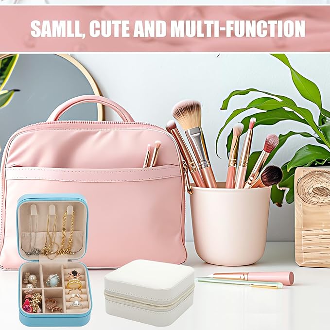 Bridesmaid Proposal Gifts Letter Cosmetic makeup bag bulk for Wedding Party Favors Bachelorette party decorations Toiletry Organizer Bag Makeup Case Gift (6, Gold)