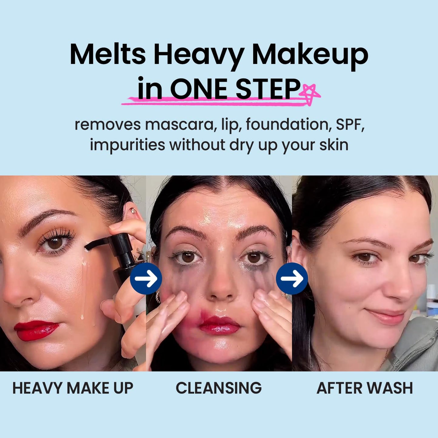 coxir ULTRA HYALURONIC CLEANSING OIL Mini Travel Size l Korean skincare, Hydrating, Smoothing, Calming, Moisturizing, Makeup Removal with Hyaluronic Acid [0.67 Fl.oz(pack of 1)]