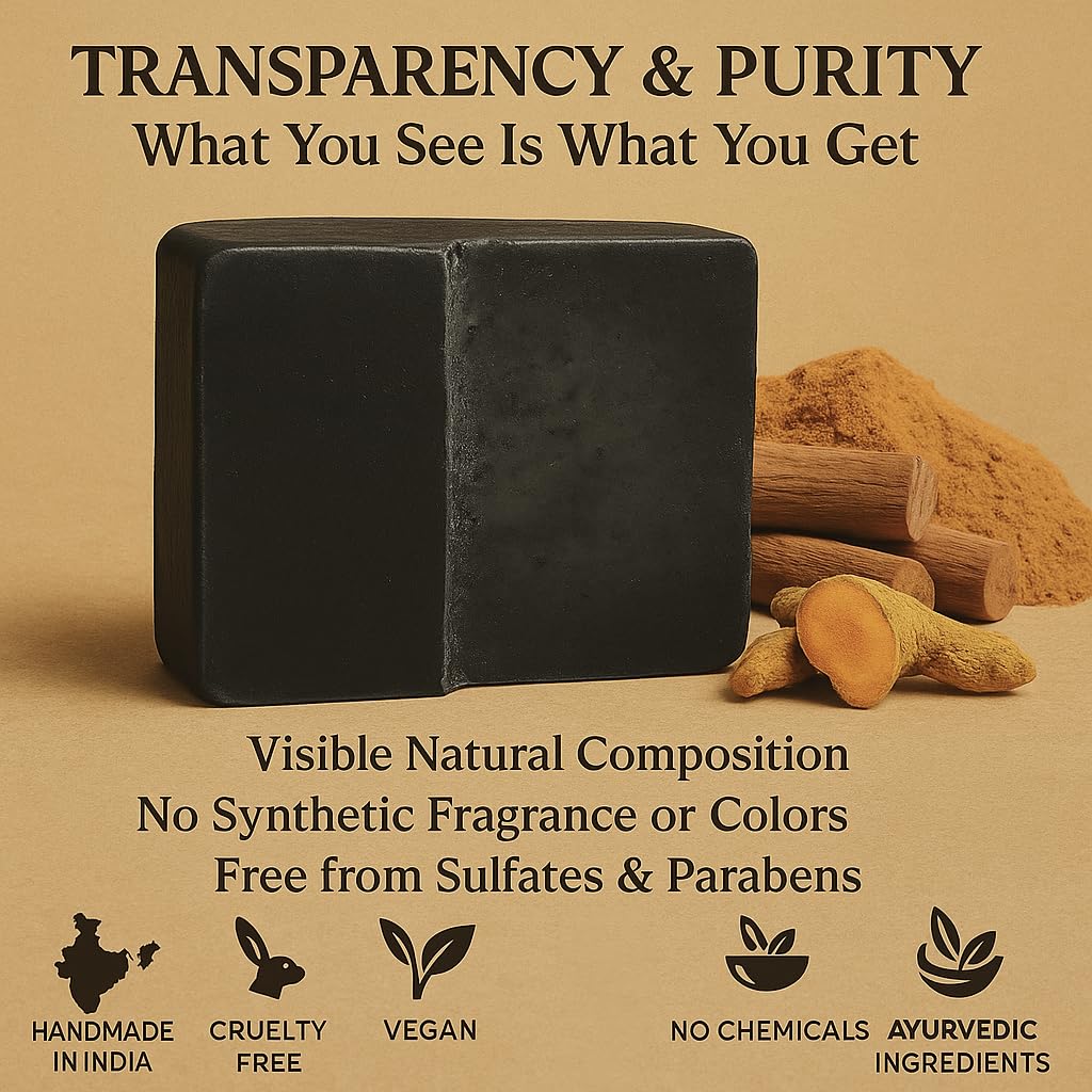 ZOHVIA Natural Charcoal Soap – Activated Charcoal Soap, Natural Black Bar – Herbal Bar - Face & Body Wash for Sensitive, Oily Skin – Facial Cleanser for Acne, Blackheads, & Scars - 4.4oz