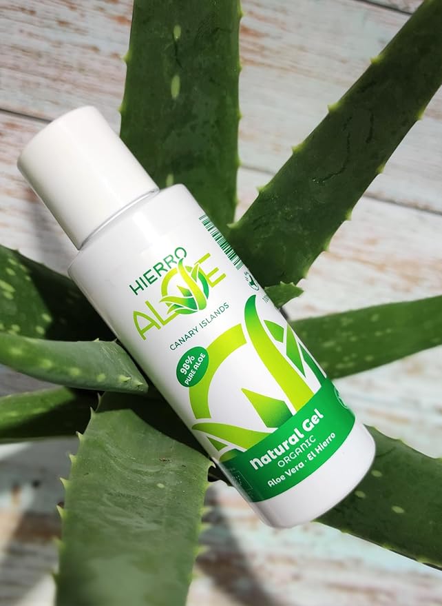 Aloe Vera Gel. Skin care. Lotion. Natural Gel 100 ml (98% Pure Aloe Vera Juice). 100% Pure Aloe transparent Gel Natural de Aloe Vera (organico) 98%. (3.4 Oz.)