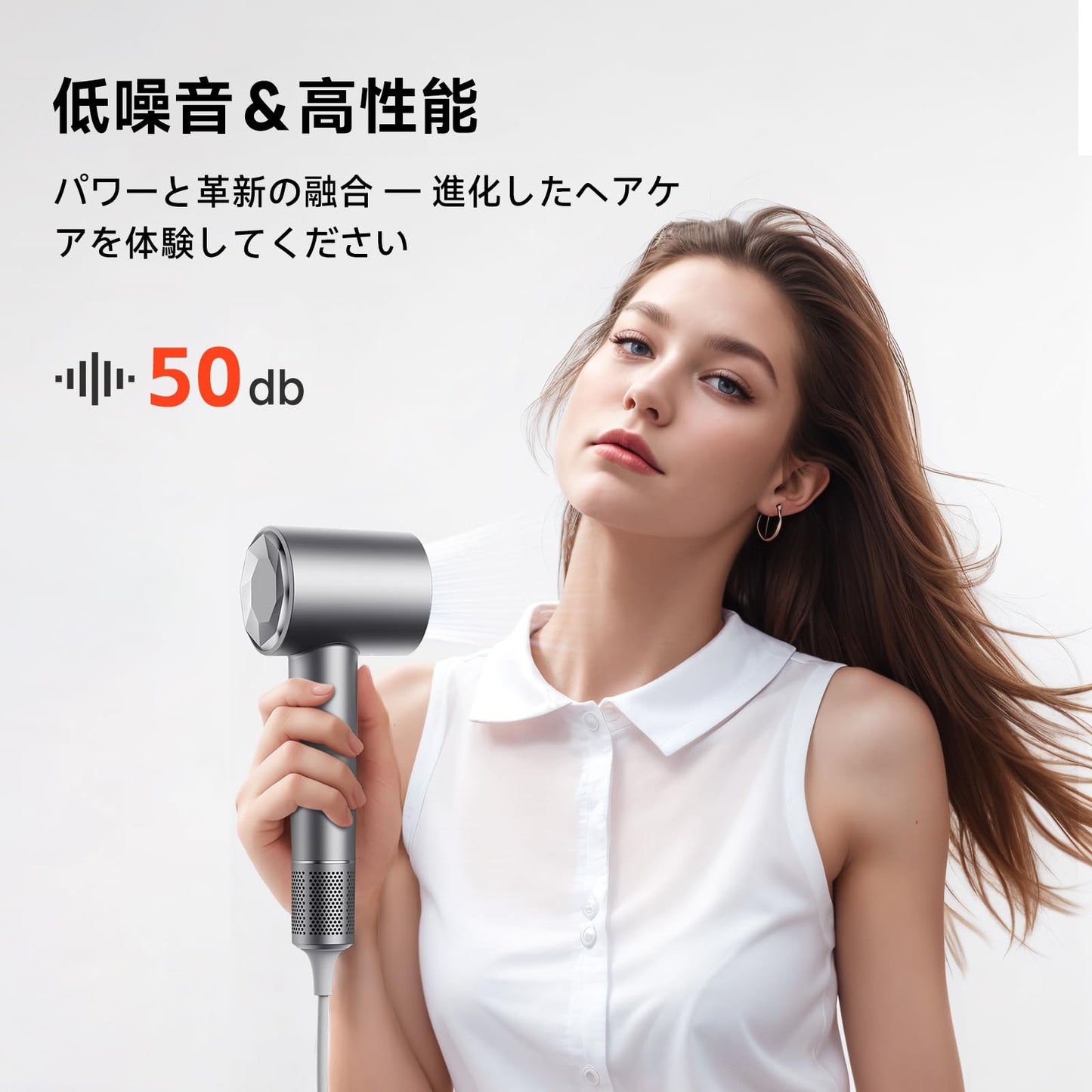 VTT Hair Dryer, 130000 RPM High Speed Blow Dryer for Fast Drying, Low Noise, Lightweight Design for Home & Travel Use, Perfect for Men, Women, and Professionals