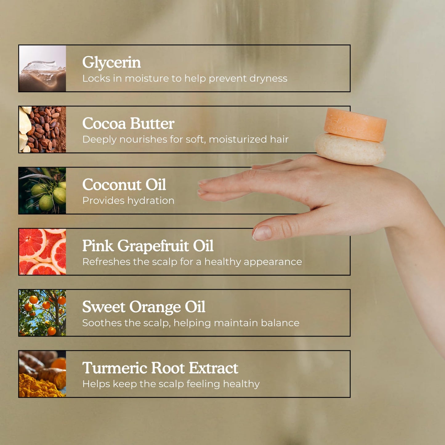 Zero Waste MVMT Conditioner Bar | Sweet Orange + Grapefruit | Eco-friendly Conditioner with Travel Container