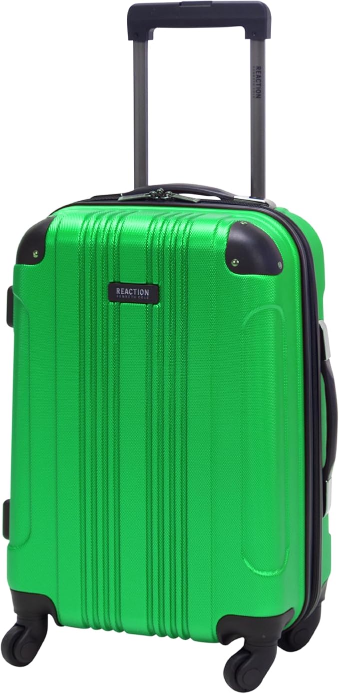 Kenneth Cole REACTION Out of Bounds Lightweight Hardshell 4-Wheel Spinner Luggage, Kelly Green, 20-Inch Carry On
