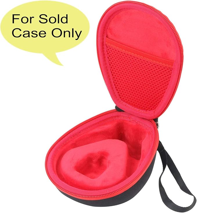 co2CREA Hard Case for SHOKZ New OpenRun Pro 2/1, OpenRun, OpenMove, OpenSwim Pro, OpenSwim, Compatible with All SHOKZ Open-Ear Bone Conduction Sport Headphones, Black Case + Inside Red