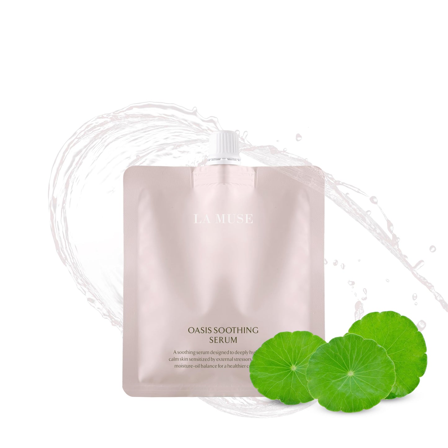 LA MUSE Oasis Soothing Serum(Pouch / 2.71 fl oz) | Gel Moisturizer for Face, Instant Soothing with Cica | Hydrolyzed Collagen, Hydro Boost for Deep Hydration & Radiance | Non-Sticky & Fast-Absorbing