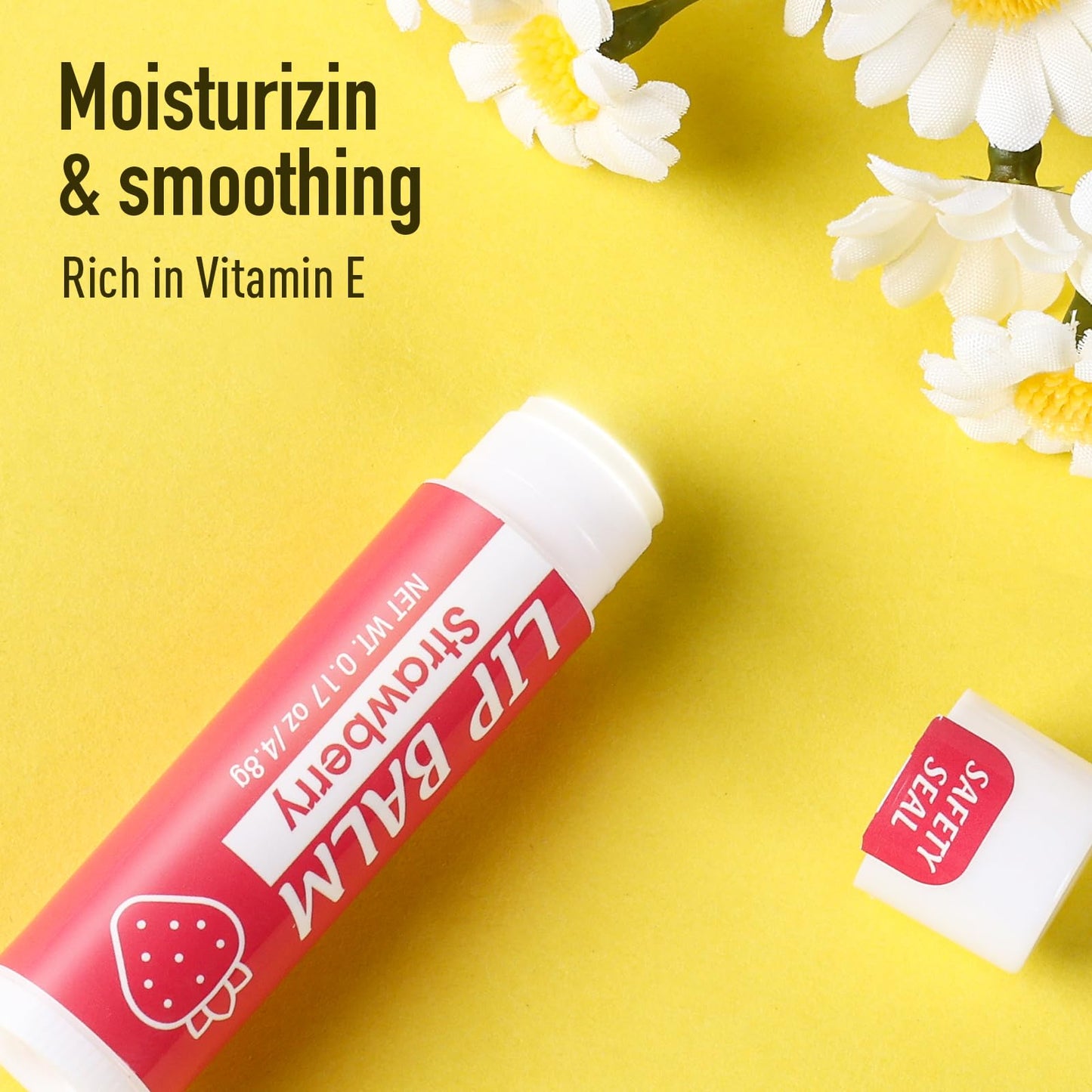 YesBes 32 Pack Lip Balm, Natural Lip Balm Bulk with Vitamin E and Coconut Oil, Moisturizing Lip Balms for Dry Cracked Lips, Lip Balms for Stocking Stuffers - 8 Flavors