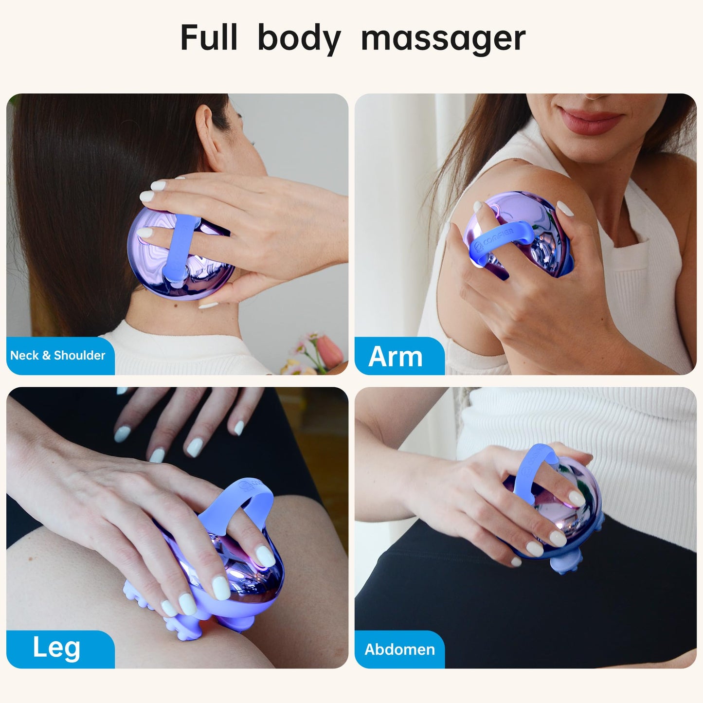 COMFIER Cordless Scalp Massager Hair Growth with 3 kneading Modes,Waterproof Head Massage with 8 Claws for Deep Cleansing,Body Cat Head Scratcher,Gift for Women